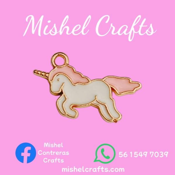 Dije unicornios colores dorado- plateado