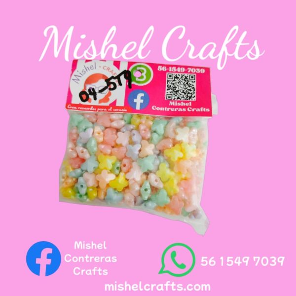 Cuentas mariposa multicolor aperladas