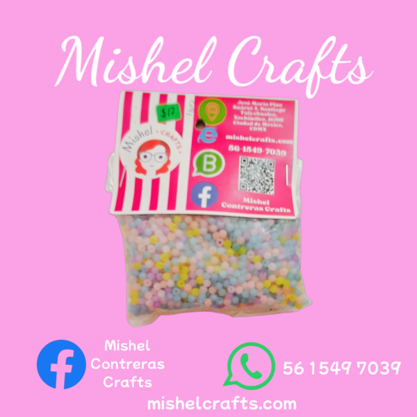 Perlas colores mate pastel ch