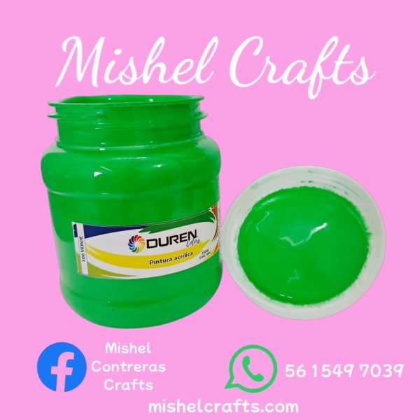 Pintura Duren 20ml color Verde Yerbabuena